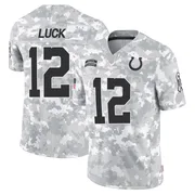 Arctic Camo Men's Andrew Luck Indianapolis Colts Limited 2024 Salute to Service Jersey