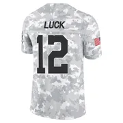 Arctic Camo Men's Andrew Luck Indianapolis Colts Limited 2024 Salute to Service Jersey