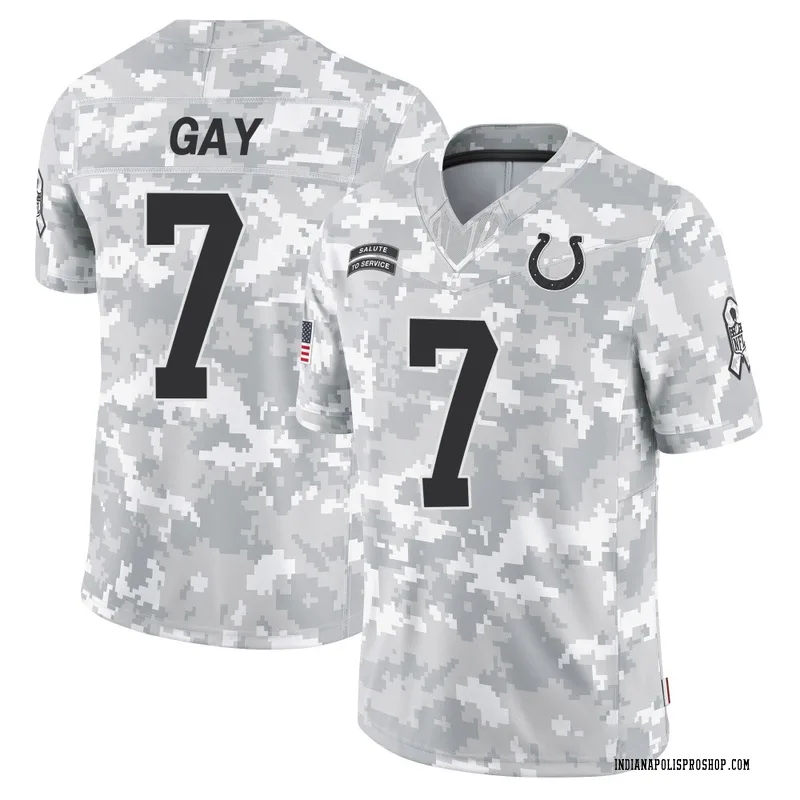 Arctic Camo Men's Matt Gay Indianapolis Colts Limited 2024 Salute to Service Jersey