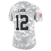 Arctic Camo Women's Andrew Luck Indianapolis Colts Limited 2024 Salute to Service Jersey