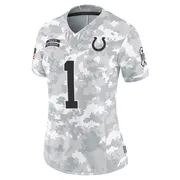 Arctic Camo Women's Josh Downs Indianapolis Colts Limited 2024 Salute to Service Jersey