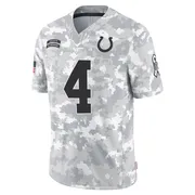 Arctic Camo Youth Adam Vinatieri Indianapolis Colts Limited 2024 Salute to Service Jersey