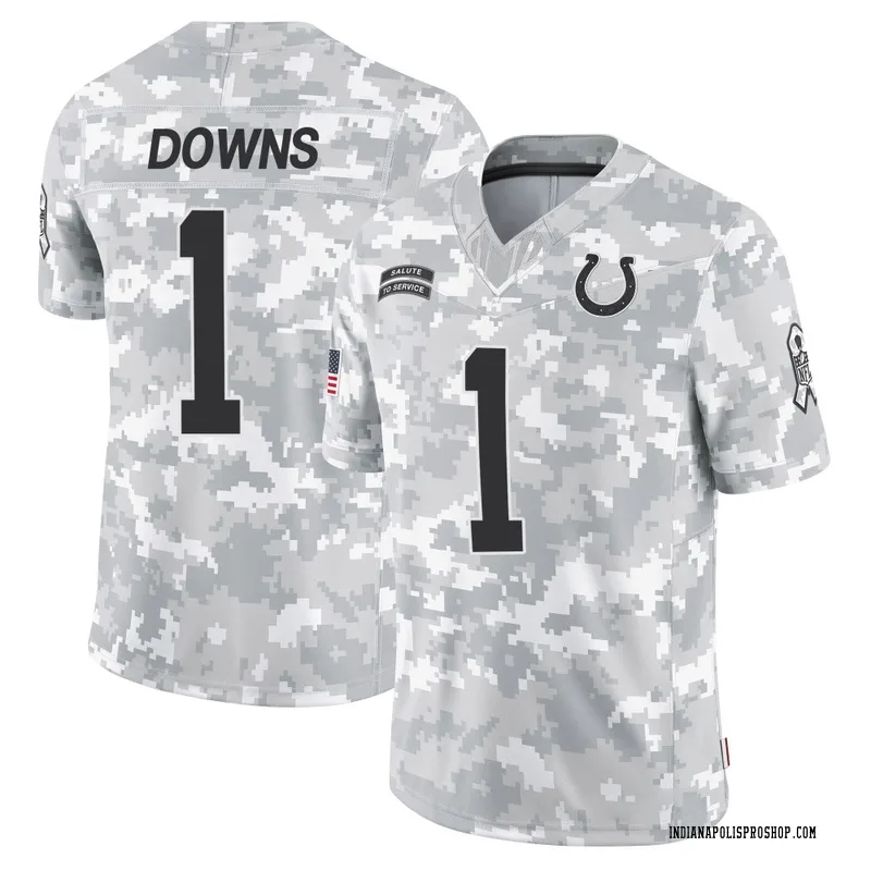 Arctic Camo Youth Josh Downs Indianapolis Colts Limited 2024 Salute to Service Jersey