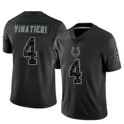 Black Men's Adam Vinatieri Indianapolis Colts Limited Reflective Jersey