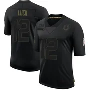 Black Men's Andrew Luck Indianapolis Colts Limited 2020 Salute To Service Jersey