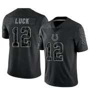 Black Men's Andrew Luck Indianapolis Colts Limited Reflective Jersey