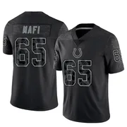 Black Men's Atonio Mafi Indianapolis Colts Limited Reflective Jersey