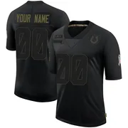 Black Men's Custom Indianapolis Colts Limited 2020 Salute To Service Jersey