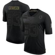 Black Men's Kylen Granson Indianapolis Colts Limited 2020 Salute To Service Jersey