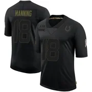 Black Men's Peyton Manning Indianapolis Colts Limited 2020 Salute To Service Jersey