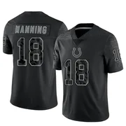 Black Men's Peyton Manning Indianapolis Colts Limited Reflective Jersey