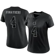 Black Women's Adam Vinatieri Indianapolis Colts Limited Reflective Jersey