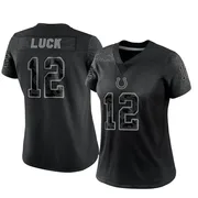 Black Women's Andrew Luck Indianapolis Colts Limited Reflective Jersey