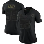 Black Women's Austin Ajiake Indianapolis Colts Limited 2020 Salute To Service Jersey