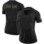 Black Women's Custom Indianapolis Colts Limited 2020 Salute To Service Jersey