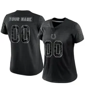 Black Women's Custom Indianapolis Colts Limited Reflective Jersey