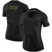 Black Women's Jonathan Taylor Indianapolis Colts Limited 2020 Salute To Service Jersey