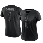 Black Women's Josh Downs Indianapolis Colts Limited Reflective Jersey