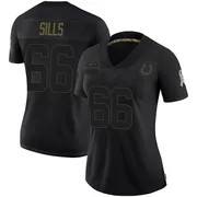 Black Women's Josh Sills Indianapolis Colts Limited 2020 Salute To Service Jersey