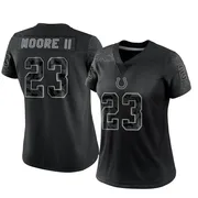 Black Women's Kenny Moore II Indianapolis Colts Limited Reflective Jersey