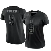 Black Women's Nick Foles Indianapolis Colts Limited Reflective Jersey