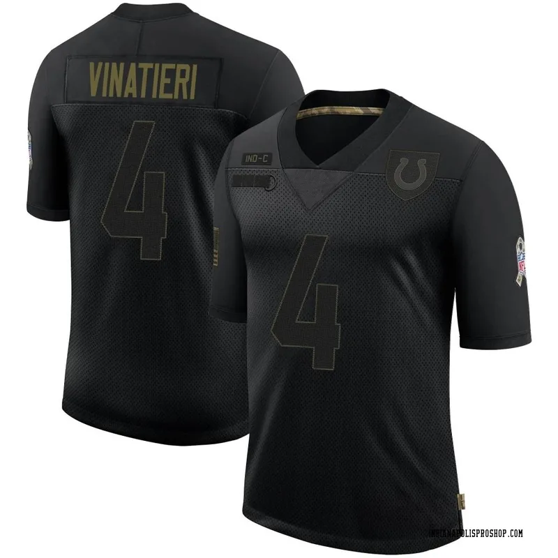 Black Youth Adam Vinatieri Indianapolis Colts Limited 2020 Salute To Service Jersey