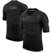 Black Youth Austin Ajiake Indianapolis Colts Limited 2020 Salute To Service Jersey