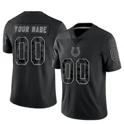 Black Youth Custom Indianapolis Colts Limited Reflective Jersey