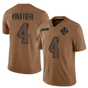 Brown Men's Adam Vinatieri Indianapolis Colts Limited 2023 Salute To Service Jersey