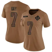 Brown Women's Matt Gay Indianapolis Colts Limited 2023 Salute To Service Jersey