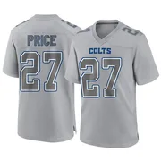 Gray Men's D'vonte Price Indianapolis Colts Game Atmosphere Fashion Jersey