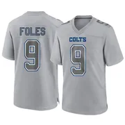 Gray Men's Nick Foles Indianapolis Colts Game Atmosphere Fashion Jersey