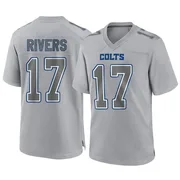 Gray Men's Philip Rivers Indianapolis Colts Game Atmosphere Fashion Jersey