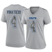 Gray Women's Adam Vinatieri Indianapolis Colts Game Atmosphere Fashion Jersey