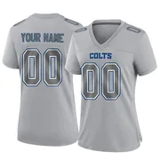 Gray Women's Custom Indianapolis Colts Game Atmosphere Fashion Jersey