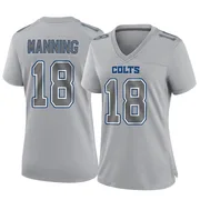 Gray Women's Peyton Manning Indianapolis Colts Game Atmosphere Fashion Jersey