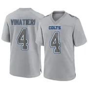 Gray Youth Adam Vinatieri Indianapolis Colts Game Atmosphere Fashion Jersey