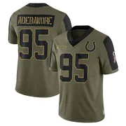 Olive Men's Adetomiwa Adebawore Indianapolis Colts Limited 2021 Salute To Service Jersey