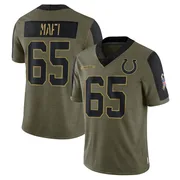 Olive Men's Atonio Mafi Indianapolis Colts Limited 2021 Salute To Service Jersey