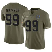 Olive Men's DeForest Buckner Indianapolis Colts Limited 2022 Salute To Service Jersey