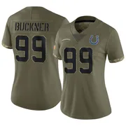 Olive Women's DeForest Buckner Indianapolis Colts Limited 2022 Salute To Service Jersey