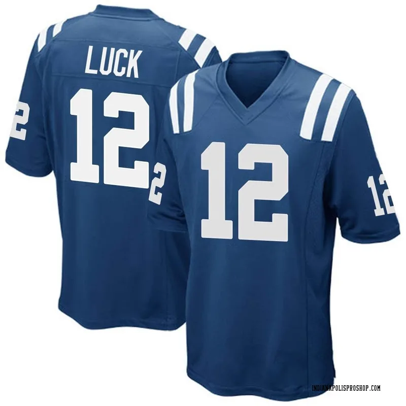 Royal Blue Men's Andrew Luck Indianapolis Colts Game Team Color Jersey