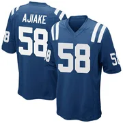 Royal Blue Men's Austin Ajiake Indianapolis Colts Game Team Color Jersey