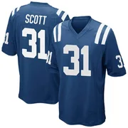 Royal Blue Men's Daniel Scott Indianapolis Colts Game Team Color Jersey