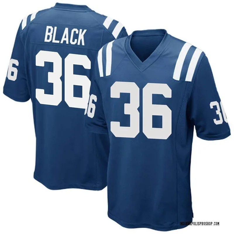 Royal Blue Men's Henry Black Indianapolis Colts Game Team Color Jersey