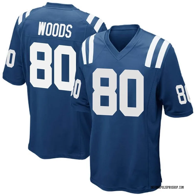 Royal Blue Men's Jelani Woods Indianapolis Colts Game Team Color Jersey