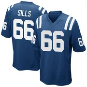 Royal Blue Men's Josh Sills Indianapolis Colts Game Team Color Jersey