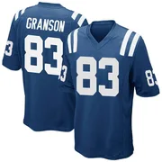 Royal Blue Men's Kylen Granson Indianapolis Colts Game Team Color Jersey