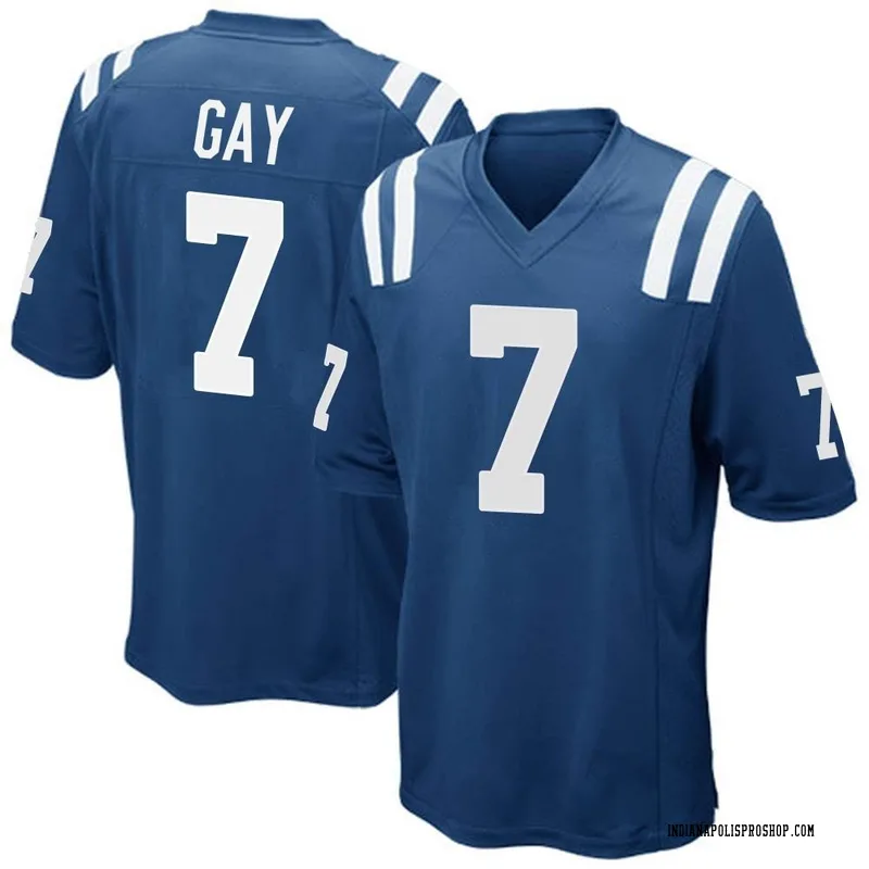 Royal Blue Men's Matt Gay Indianapolis Colts Game Team Color Jersey