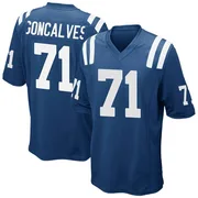 Royal Blue Men's Matt Goncalves Indianapolis Colts Game Team Color Jersey